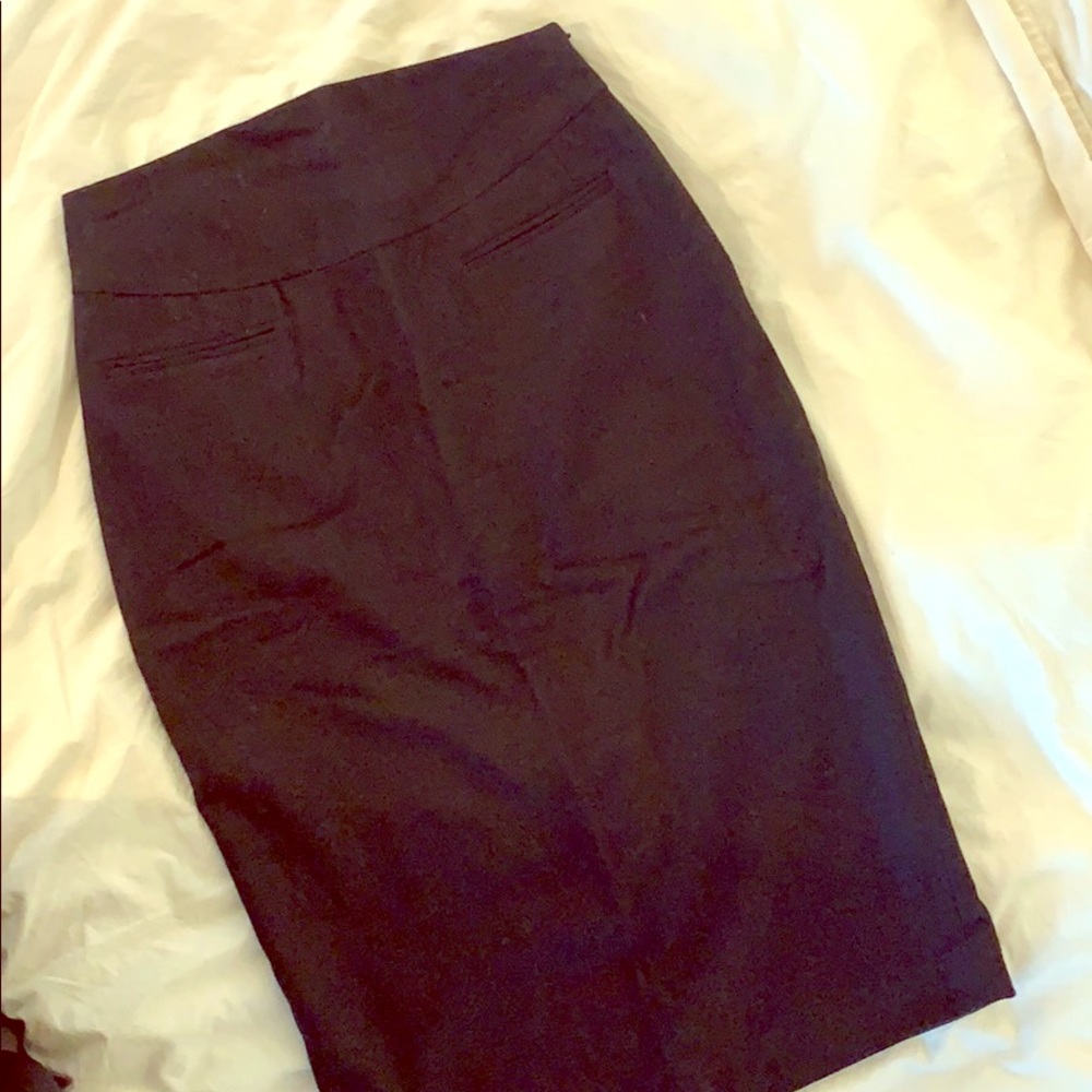 Ralph Lauren HighWaisted Wool Charcoal PencilSkirt